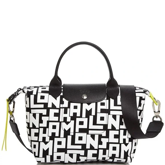 Longchamp Black and White Graphic Tote - Picture 8 of 8